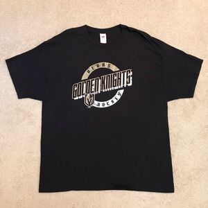 Las Vegas Golden Knights Hockey Graphic T Shirt Mens Size 2XL Black Hanes Cotton